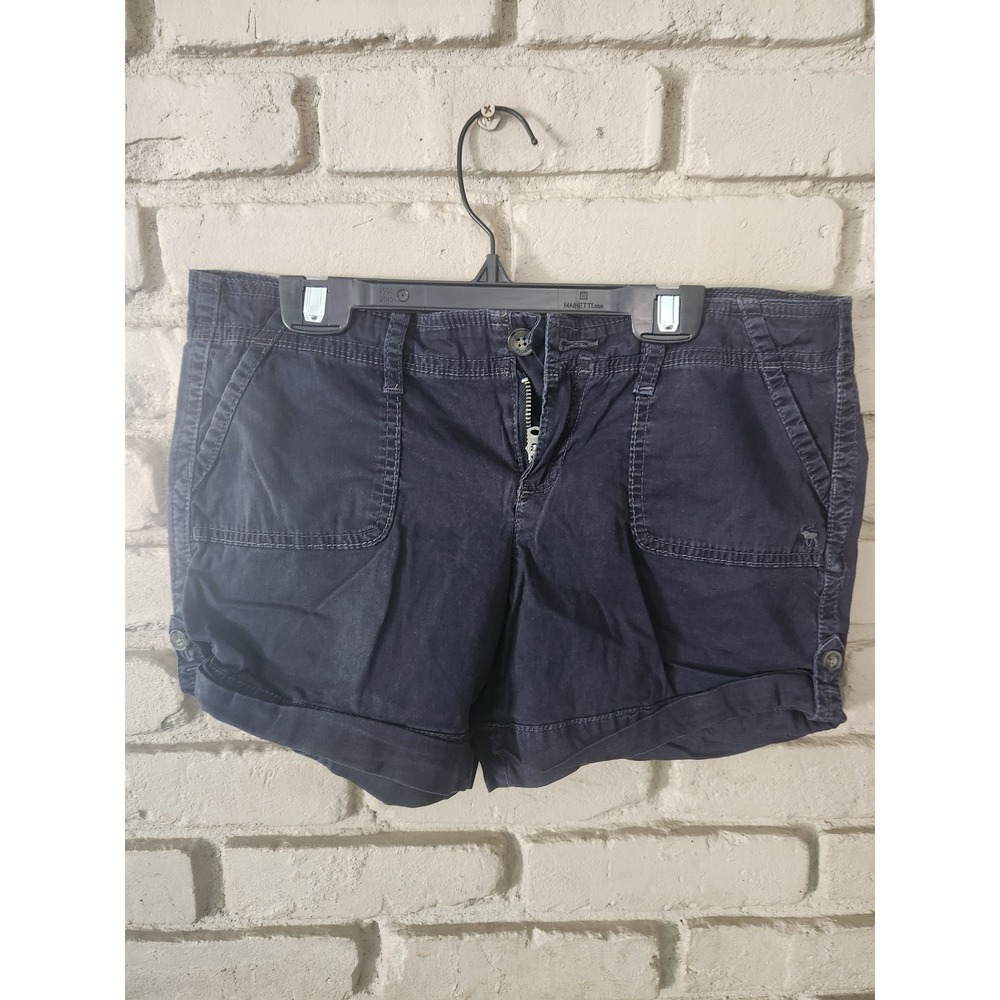 Abercrombie & Fitch Womens Navy Blue Stretch‎ Chino Shorts